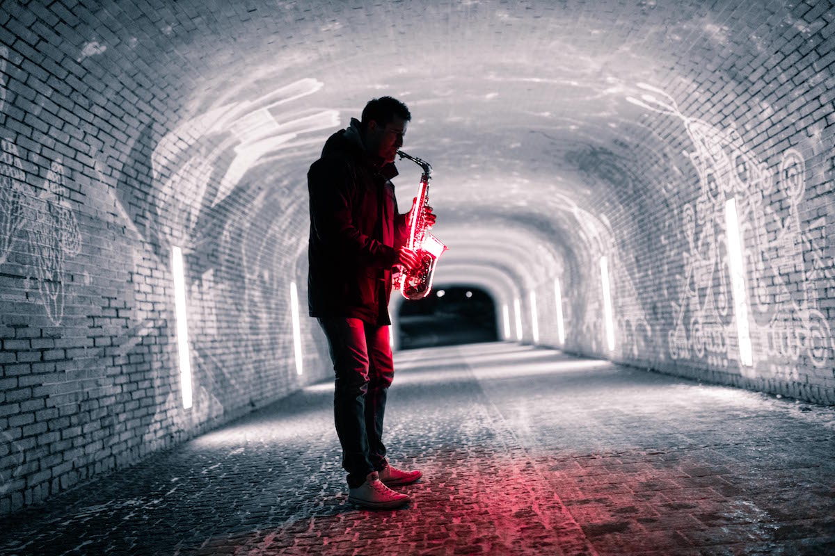 LED Saxophonist München